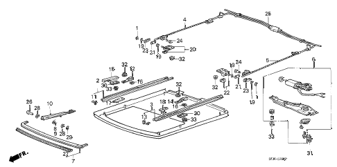 1986 accord LXI 4 DOOR 4AT SLIDING ROOF (2) diagram 1986 accord LXI 4 DOOR 4AT SLIDING ROOF (2) diagram