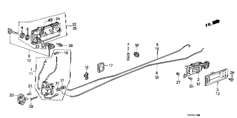 1988 accord LXI 3 DOOR 4AT DOOR LOCKS (3D) 3DR diagram 1988 accord LXI 3 DOOR 4AT DOOR LOCKS (3D) 3DR diagram