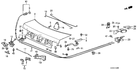 1986 accord DX 4 DOOR 5MT TRUNK LID (4D) (0S200001-) 4DR diagram 1986 accord DX 4 DOOR 5MT TRUNK LID (4D) (0S200001-) 4DR diagram
