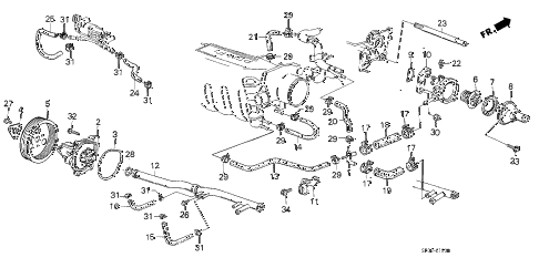 1988 accord LXI 3 DOOR 4AT WATER PUMP (PGM-FI) diagram 1988 accord LXI 3 DOOR 4AT WATER PUMP (PGM-FI) diagram