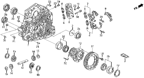 1990 prelude 2.0S 2 DOOR 4AT AT TORQUE HOUSING DIFFERENTIAL ( 1990 prelude 2.0S 2 DOOR 4AT AT TORQUE HOUSING DIFFERENTIAL (
