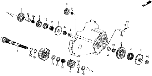 1990 prelude 2.0SI 2 DOOR 4AT AT COUNTERSHAFT diagram 1990 prelude 2.0SI 2 DOOR 4AT AT COUNTERSHAFT diagram