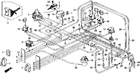 1989 prelude 2.0S 2 DOOR 5MT CONTROL BOX TUBING (S) diagram 1989 prelude 2.0S 2 DOOR 5MT CONTROL BOX TUBING (S) diagram