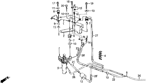 1991 prelude 2.05SI(ABS) 2 DOOR 4AT CONTROL DEVICE diagram 1991 prelude 2.05SI(ABS) 2 DOOR 4AT CONTROL DEVICE diagram