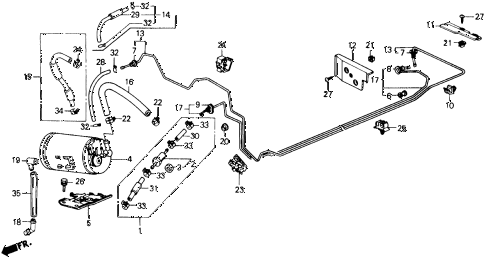 1988 prelude 2.0S 2 DOOR 5MT FUEL PIPE (S) diagram 1988 prelude 2.0S 2 DOOR 5MT FUEL PIPE (S) diagram