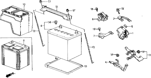 1991 prelude 2.05SI(4WS) 2 DOOR 5MT IGNITION COIL - BATTERY diagram 1991 prelude 2.05SI(4WS) 2 DOOR 5MT IGNITION COIL - BATTERY diagram