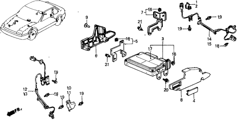 1991 prelude 2.05SI(4WS) 2 DOOR 4AT CONTROL UNIT (A.L.B.) diagram 1991 prelude 2.05SI(4WS) 2 DOOR 4AT CONTROL UNIT (A.L.B.) diagram