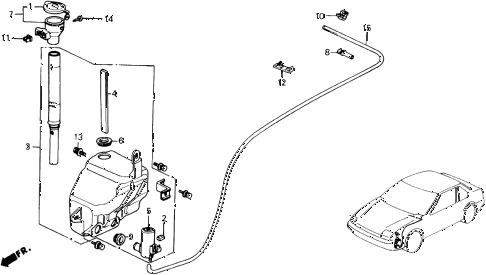 1988 prelude 2.0S 2 DOOR 4AT WINDSHIELD WASHER diagram 1988 prelude 2.0S 2 DOOR 4AT WINDSHIELD WASHER diagram