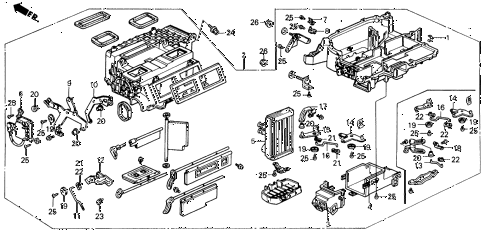 1988 prelude 2.0SI(4WS) 2 DOOR 4AT HEATER UNIT diagram 1988 prelude 2.0SI(4WS) 2 DOOR 4AT HEATER UNIT diagram