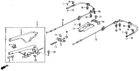 1988 prelude 2.0SI(4WS) 2 DOOR 4AT PARKING BRAKE diagram 1988 prelude 2.0SI(4WS) 2 DOOR 4AT PARKING BRAKE diagram