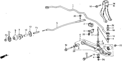 1990 prelude 2.0SI 2 DOOR 4AT FRONT LOWER ARM diagram 1990 prelude 2.0SI 2 DOOR 4AT FRONT LOWER ARM diagram