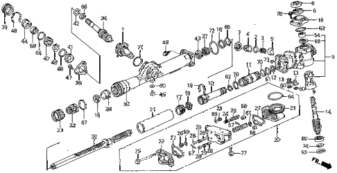1988 prelude 2.0SI(4WS) 2 DOOR 4AT P.S. BOX COMPONENTS 4WS diagram 1988 prelude 2.0SI(4WS) 2 DOOR 4AT P.S. BOX COMPONENTS 4WS diagram