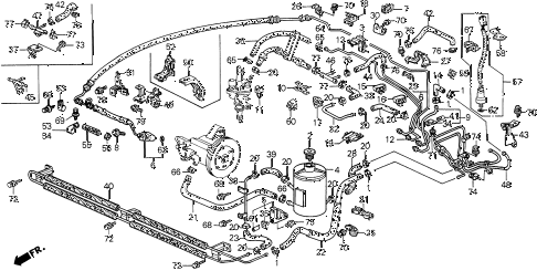 1989 prelude 2.0SI(4WS) 2 DOOR 5MT P.S. HOSES - PIPES diagram 1989 prelude 2.0SI(4WS) 2 DOOR 5MT P.S. HOSES - PIPES diagram