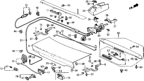 1990 prelude 2.0SI 2 DOOR 4AT TRUNK LID diagram 1990 prelude 2.0SI 2 DOOR 4AT TRUNK LID diagram