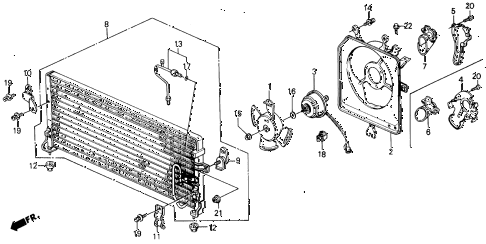 1988 prelude 2.0SI 2 DOOR 5MT A/C CONDENSER (SI) diagram 1988 prelude 2.0SI 2 DOOR 5MT A/C CONDENSER (SI) diagram