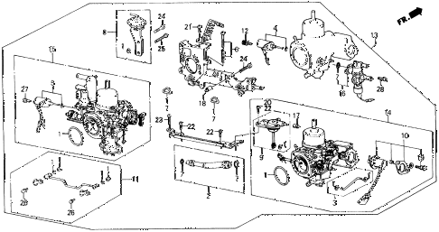 1988 prelude 2.0S 2 DOOR 5MT CARBURETOR ASSEMBLY diagram 1988 prelude 2.0S 2 DOOR 5MT CARBURETOR ASSEMBLY diagram