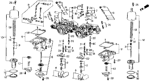 1990 prelude 2.0S 2 DOOR 5MT CARBURETOR COMPONENTS diagram 1990 prelude 2.0S 2 DOOR 5MT CARBURETOR COMPONENTS diagram