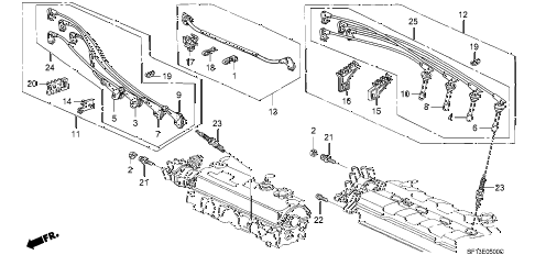 1989 prelude 2.0SI(4WS) 2 DOOR 5MT HIGH TENSHION CORD - SPARK PLUG diagram 1989 prelude 2.0SI(4WS) 2 DOOR 5MT HIGH TENSHION CORD - SPARK PLUG diagram