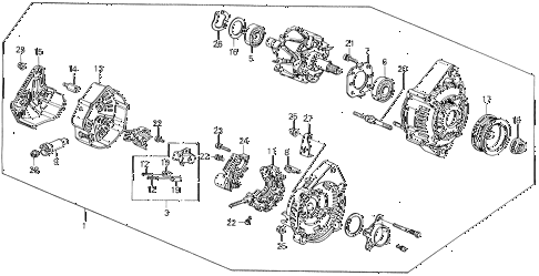 1990 prelude 2.05SI(ABS) 2 DOOR 5MT ALTERNATOR (DENSO) diagram 1990 prelude 2.05SI(ABS) 2 DOOR 5MT ALTERNATOR (DENSO) diagram