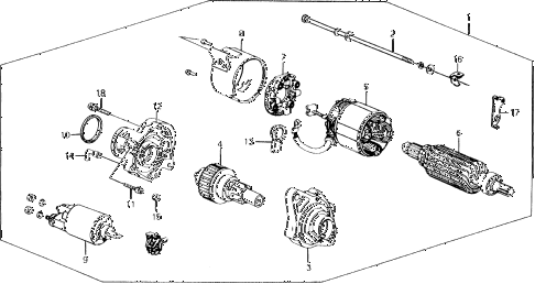 1988 Honda prelude starter motor #5