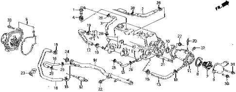 1988 prelude 2.0S 2 DOOR 5MT WATER PUMP (S) diagram 1988 prelude 2.0S 2 DOOR 5MT WATER PUMP (S) diagram