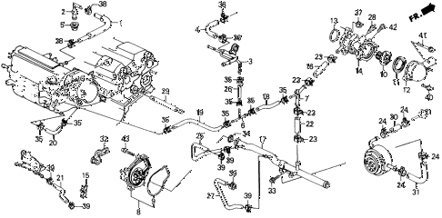 1990 prelude 2.05SI 2 DOOR 4AT WATER PUMP (SI) diagram 1990 prelude 2.05SI 2 DOOR 4AT WATER PUMP (SI) diagram