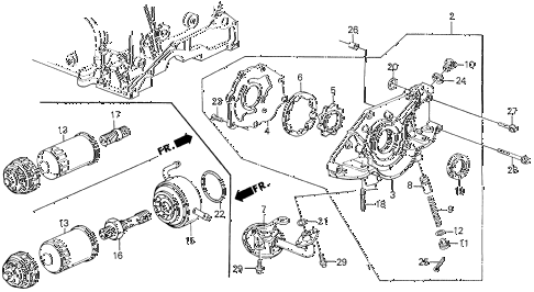 1991 prelude 2.05SI(4WS) 2 DOOR 4AT OIL PUMP diagram 1991 prelude 2.05SI(4WS) 2 DOOR 4AT OIL PUMP diagram