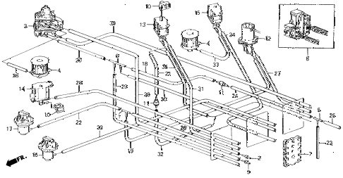 1989 accord DX 2 DOOR 5MT MT AIR CLEANER VACUUM TUBING diagram 1989 accord DX 2 DOOR 5MT MT AIR CLEANER VACUUM TUBING diagram