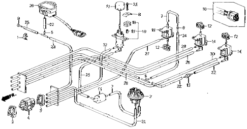 1989 accord LXI 2 DOOR 5MT AIR CLEANER VACUUM TUBING (PGM-FI) ( 1989 accord LXI 2 DOOR 5MT AIR CLEANER VACUUM TUBING (PGM-FI) (