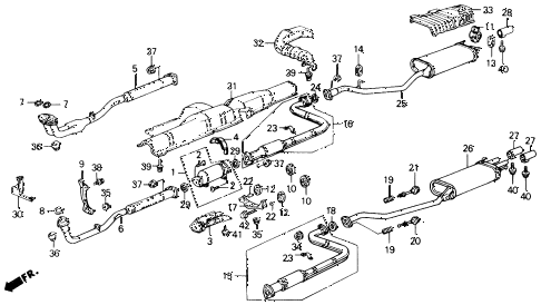 1988 accord LXI 2 DOOR 5MT EXHAUST SYSTEM diagram 1988 accord LXI 2 DOOR 5MT EXHAUST SYSTEM diagram