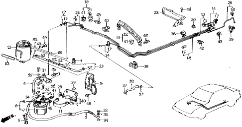 1988 accord LXI 2 DOOR 5MT FUEL PIPE (PGM-FI) diagram 1988 accord LXI 2 DOOR 5MT FUEL PIPE (PGM-FI) diagram