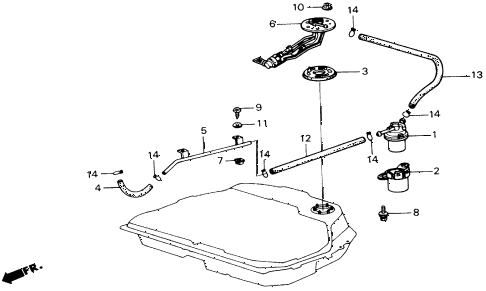 1989 accord DX 2 DOOR 5MT FUEL PUMP diagram 1989 accord DX 2 DOOR 5MT FUEL PUMP diagram