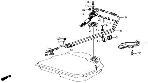 1989 accord LXI 2 DOOR 5MT FUEL PUMP (PGM-FI) diagram 1989 accord LXI 2 DOOR 5MT FUEL PUMP (PGM-FI) diagram