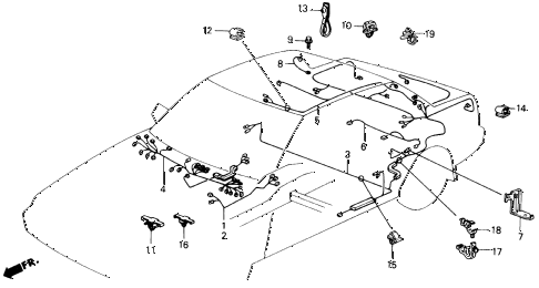 1989 accord DX 2 DOOR 5MT REAR WIRE HARNESS diagram 1989 accord DX 2 DOOR 5MT REAR WIRE HARNESS diagram