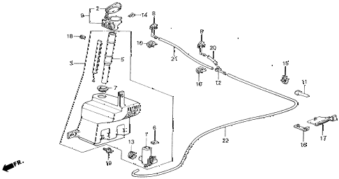 1988 accord LXI 2 DOOR 5MT WINDSHIELD WASHER diagram 1988 accord LXI 2 DOOR 5MT WINDSHIELD WASHER diagram