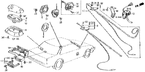 1989 accord LXI 2 DOOR 5MT RADIO ANTENNA - SPEAKER diagram 1989 accord LXI 2 DOOR 5MT RADIO ANTENNA - SPEAKER diagram