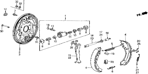 1989 accord LXI 2 DOOR 5MT REAR BRAKE SHOE diagram 1989 accord LXI 2 DOOR 5MT REAR BRAKE SHOE diagram