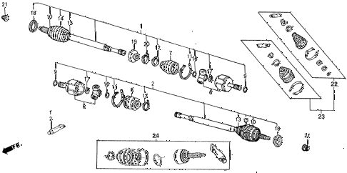 1989 accord LXI 2 DOOR 5MT DRIVESHAFT diagram 1989 accord LXI 2 DOOR 5MT DRIVESHAFT diagram