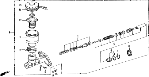 1989 accord LXI 2 DOOR 5MT BRAKE MASTER CYLINDER diagram 1989 accord LXI 2 DOOR 5MT BRAKE MASTER CYLINDER diagram