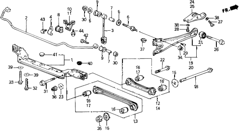 1988 accord LXI 2 DOOR 5MT REAR LOWER ARM diagram 1988 accord LXI 2 DOOR 5MT REAR LOWER ARM diagram