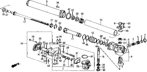 1989 accord LXI 2 DOOR 5MT P.S. GEAR BOX COMPONENTS diagram 1989 accord LXI 2 DOOR 5MT P.S. GEAR BOX COMPONENTS diagram