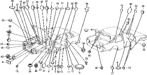 1989 accord LXI 2 DOOR 5MT GROMMET - PLUG diagram 1989 accord LXI 2 DOOR 5MT GROMMET - PLUG diagram