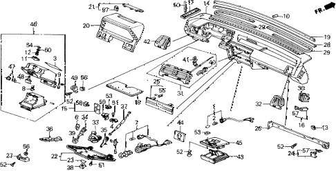 1988 accord LXI 2 DOOR 5MT INSTRUMENT PANEL diagram 1988 accord LXI 2 DOOR 5MT INSTRUMENT PANEL diagram