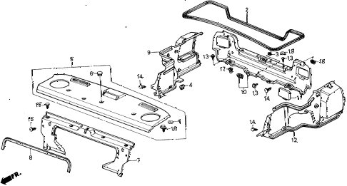 1988 accord LXI 2 DOOR 5MT REAR TRAY diagram 1988 accord LXI 2 DOOR 5MT REAR TRAY diagram