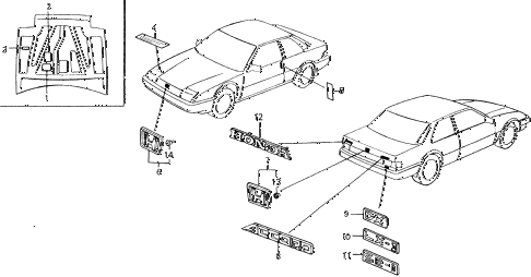 1988 accord LXI 2 DOOR 5MT EMBLEMS diagram 1988 accord LXI 2 DOOR 5MT EMBLEMS diagram