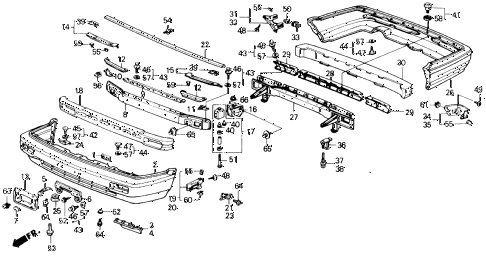1988 accord LXI 2 DOOR 5MT BUMPER diagram 1988 accord LXI 2 DOOR 5MT BUMPER diagram