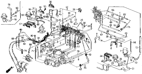 1989 accord DX 2 DOOR 5MT FUEL VACUUM TUBING diagram 1989 accord DX 2 DOOR 5MT FUEL VACUUM TUBING diagram