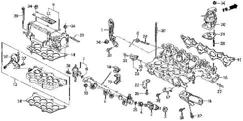 1988 accord LXI 2 DOOR 5MT INTAKE MANIFOLD (PGM-FI) diagram 1988 accord LXI 2 DOOR 5MT INTAKE MANIFOLD (PGM-FI) diagram
