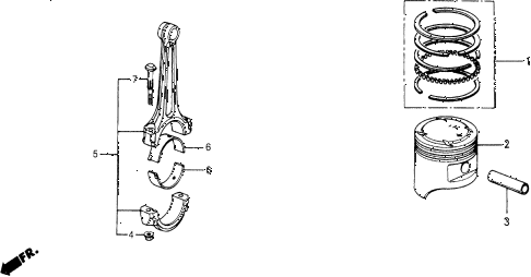 1989 accord LXI 2 DOOR 5MT PISTON - CONNECTING ROD diagram 1989 accord LXI 2 DOOR 5MT PISTON - CONNECTING ROD diagram