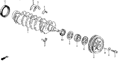 1988 accord LXI 2 DOOR 5MT CRANKSHAFT - PULLEY diagram 1988 accord LXI 2 DOOR 5MT CRANKSHAFT - PULLEY diagram